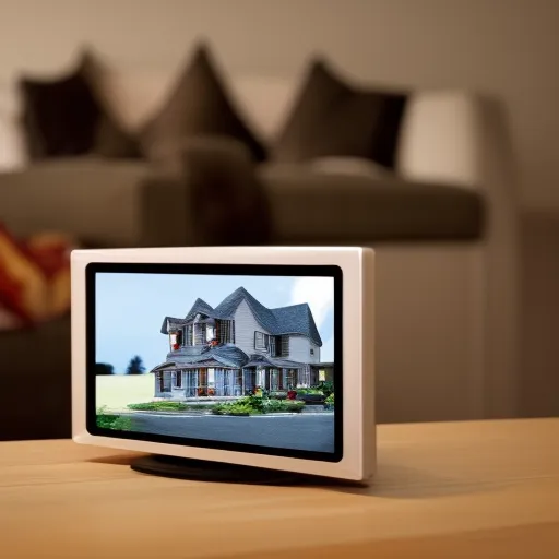 

An image of an old house with a streaming device in front of it, suggesting the ability to watch the show from the comfort of home.