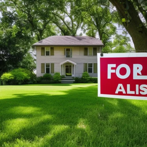 

An image of a house with a "For Sale" sign in the front yard, surrounded by a lush green lawn and trees, symbolizing the potential of unsellable houses that can be unlocked with home plans for sale.