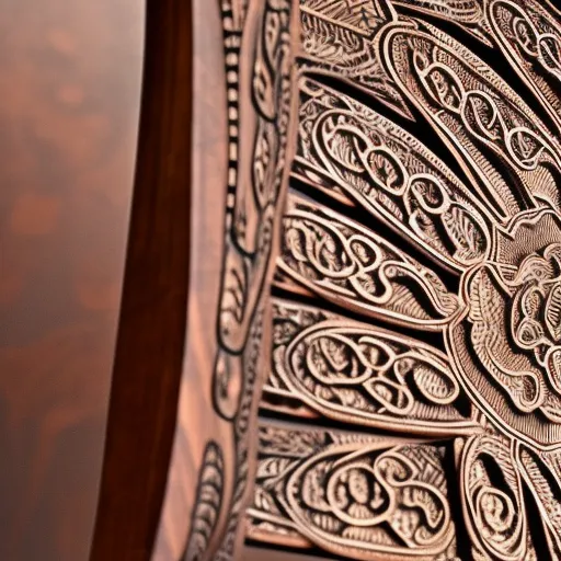 

A close-up of a wooden chair with intricate carvings, showing the craftsmanship and creativity that can be achieved with woodworking.